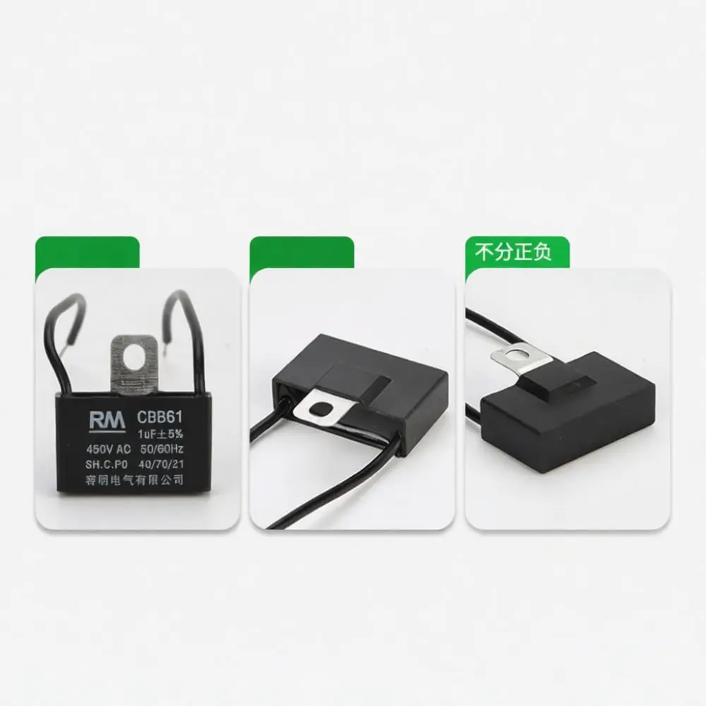 CBB61 Fan Capacitor For Motor Maintenance Start Running Capacitors Household Appliance Repair Components Reliable Unit