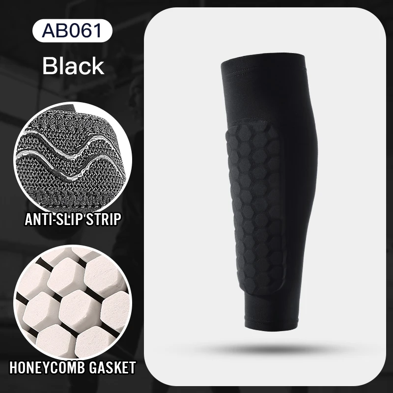 1 Stuks Voetbal Scheenbeschermer Sokken Mouwen Met Schuim, Kuit Compressie Mouw Honingraat Pads,Sport Legging En Voetbal Uitrusting