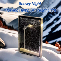 Snow Night Street Lamp Ornament DIY Luminous Night Light Material Package Home Office Desktop Decoration Christmas Gifts