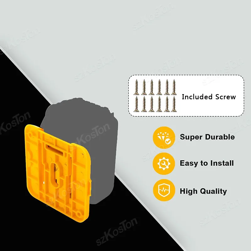 Dewalt 20V 60V 리튬 이온 배터리 용 배터리 홀더 벽걸이 형 배터리 보관 홀더 작업 밴 선반 도구 상자 용 배터리 랙
