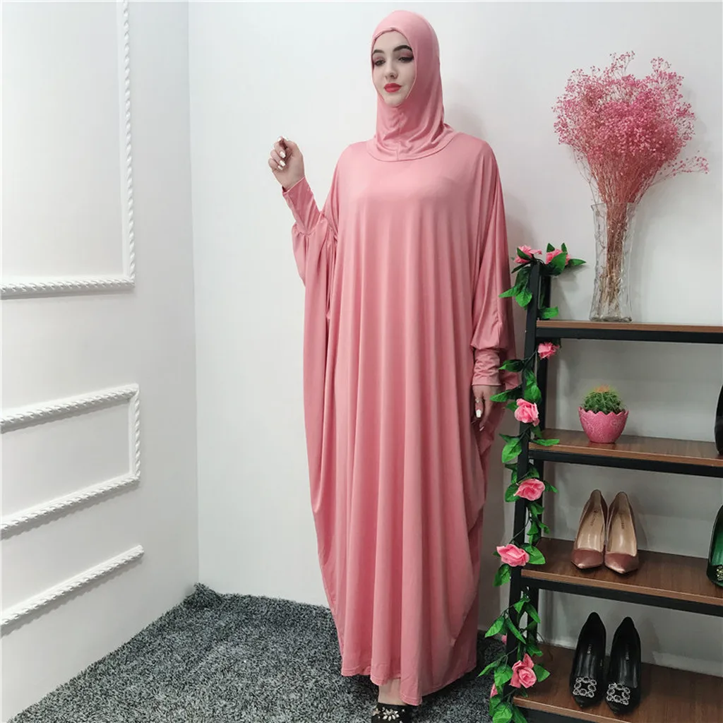 Eid Kapuze muslimische Frauen Hijabs Kleid Gebet Kleidungs stück Ramadan Eid Gebets kleidung Hijab volle Abdeckung Niqab Islam Dubai bescheidene Robe