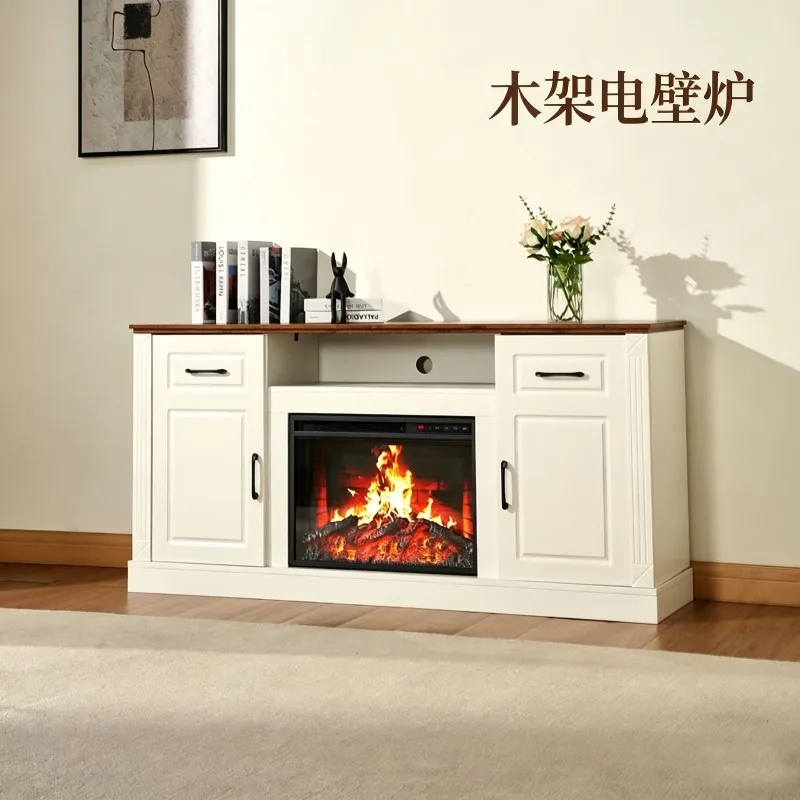 Lockers, decorative cabinets, electric fireplace with heating function