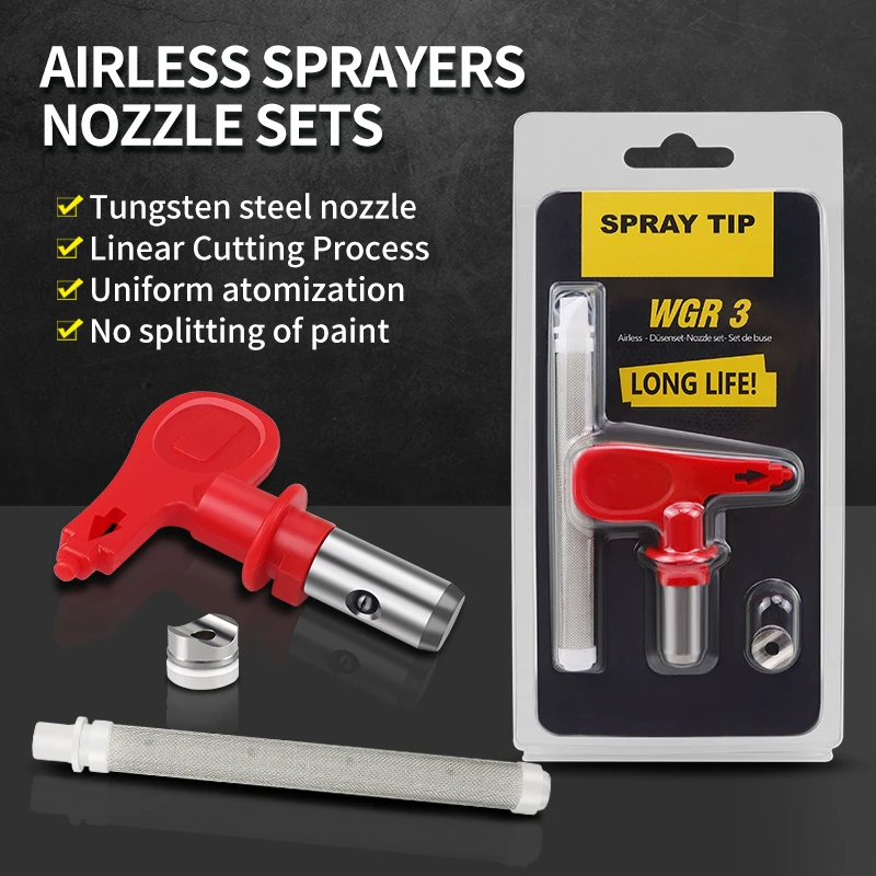 Airless Tip Spray Nozzle Trade Tip 313 517 425 With Gun Filter Sprayer Airbrush Tip For Titan Wagner Airless Paint Spray Gun