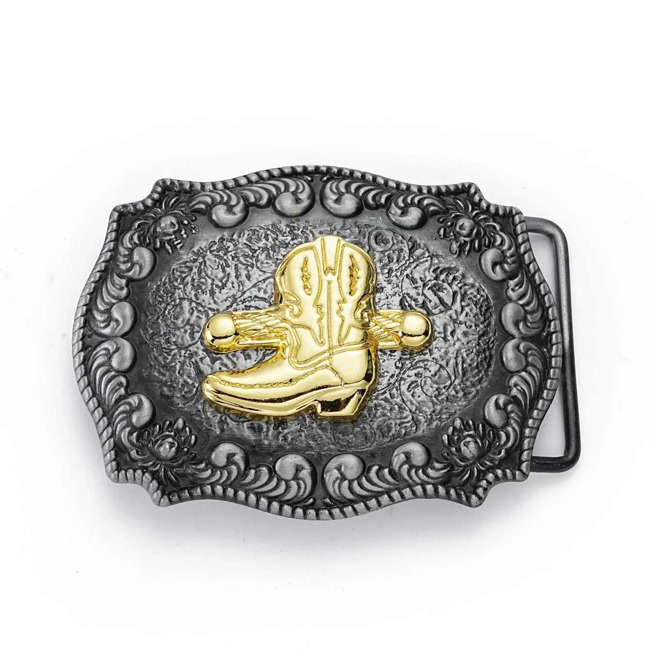 Fibbia a bottone in lega di Denim occidentale-accessorio moda elegante e unico