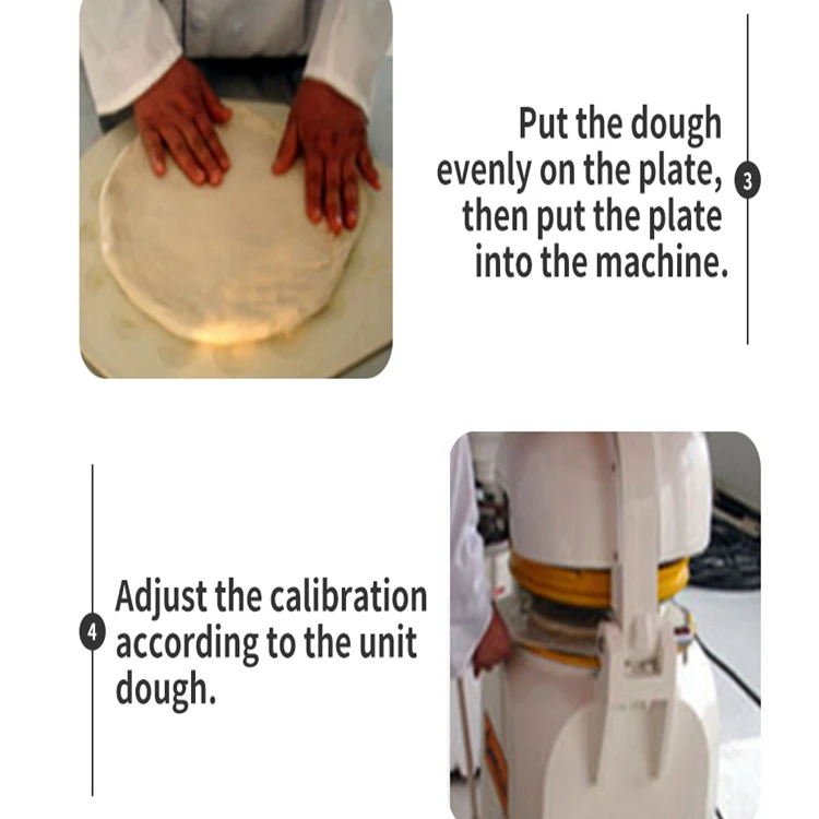 เครื่องแบ่งและแป้งกลมอัตโนมัติ30g 60g 80g 100G สำหรับขนมปังพิซซ่าขนมปังเกี๊ยวนึ่ง