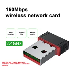 Adaptador de tarjeta de red Wifi para tableta y PC, receptor inalámbrico Mini U SB de 2,4G y 150M, WLAN IEEE802.11n U SB2.0