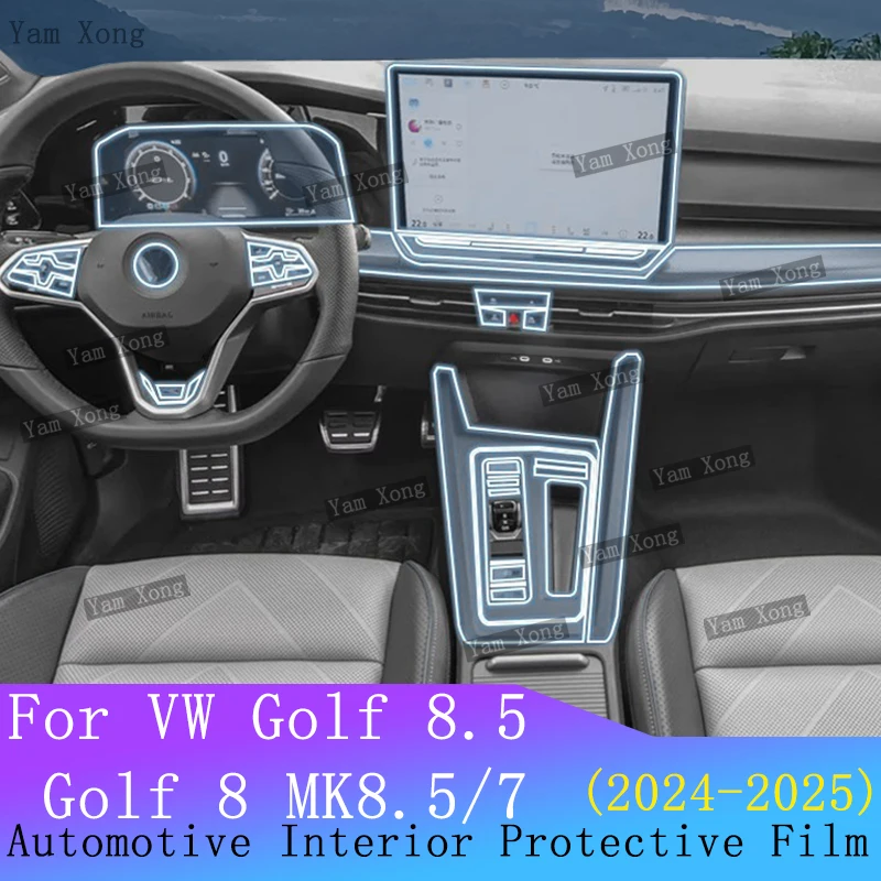 

For Volkswagen Golf 8.5 2025 Golf 8 MK8.5/7 Accessories interior film transparent Gear Panel GPS Navigation Console Protection