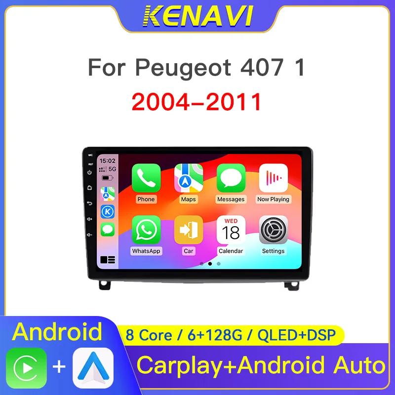 

Car Stereo Radio For Peugeot 407 CC SW 2004-2011 Multimedia Video Player GPS DSP Wireless Carplay Android Head Unit Touch Screen