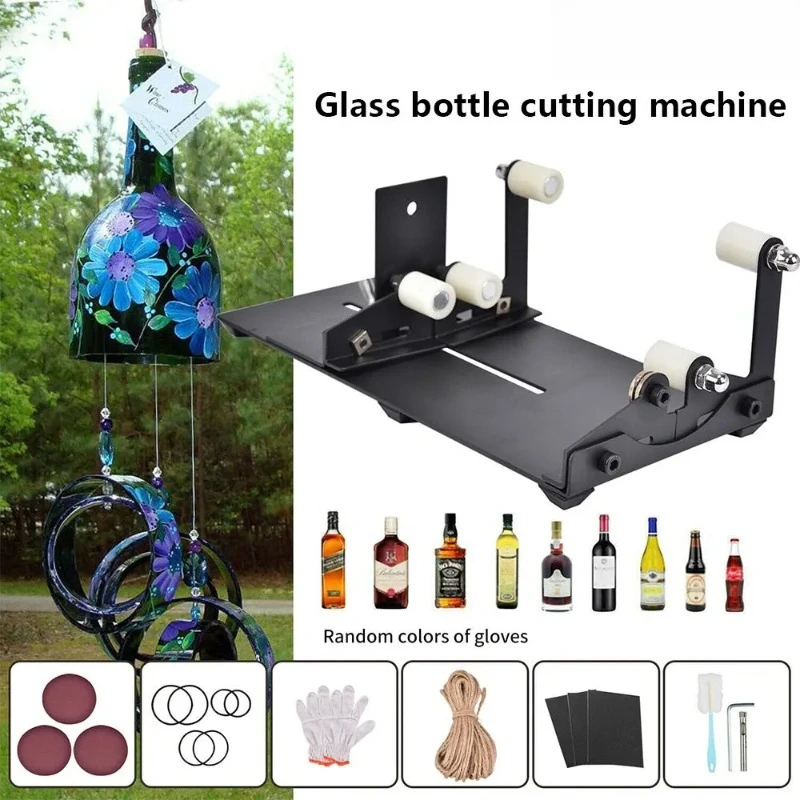 Beer Glass Cutting Bottles Holder DIY Glass Bottle Cutter Tool Square Round Wine Beer Glass Sculptures Cutter Machine