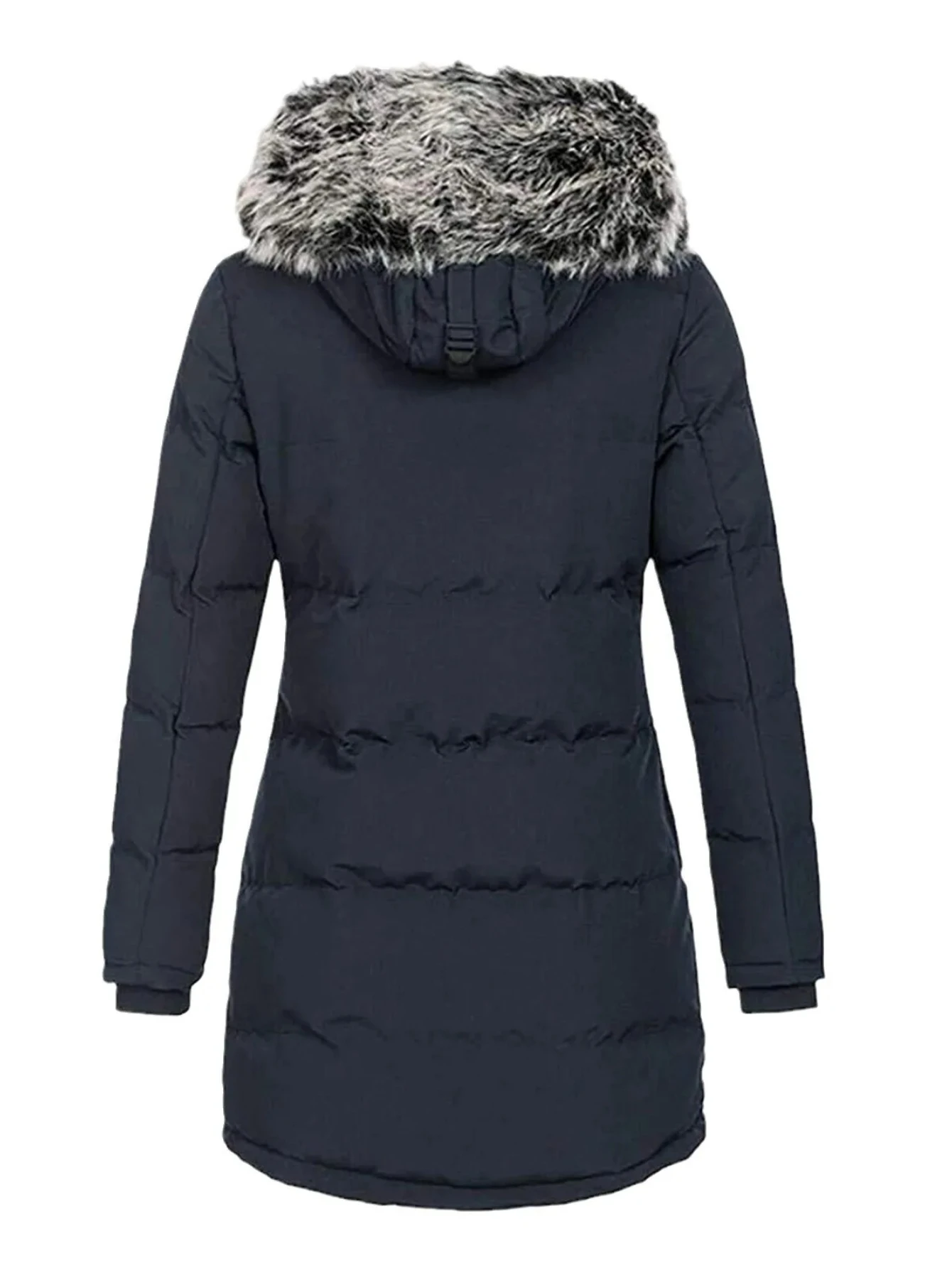 خريف شتاء جديد أزياء المرأة بلون بسيط الأساسية ضئيلة الفراء طوق مقنعين مبطن معاطف الملابس النسائية سترات القمم #5