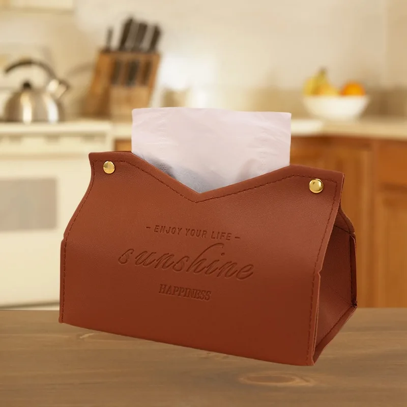 Leder-Taschentuchbox für Zuhause, Wohnzimmer, Hotel, Schlafzimmer, kreativ, minimalistisch, modisch, Druckpapier, Schublade, Aufbewahrungsbox, Serviettenhalter