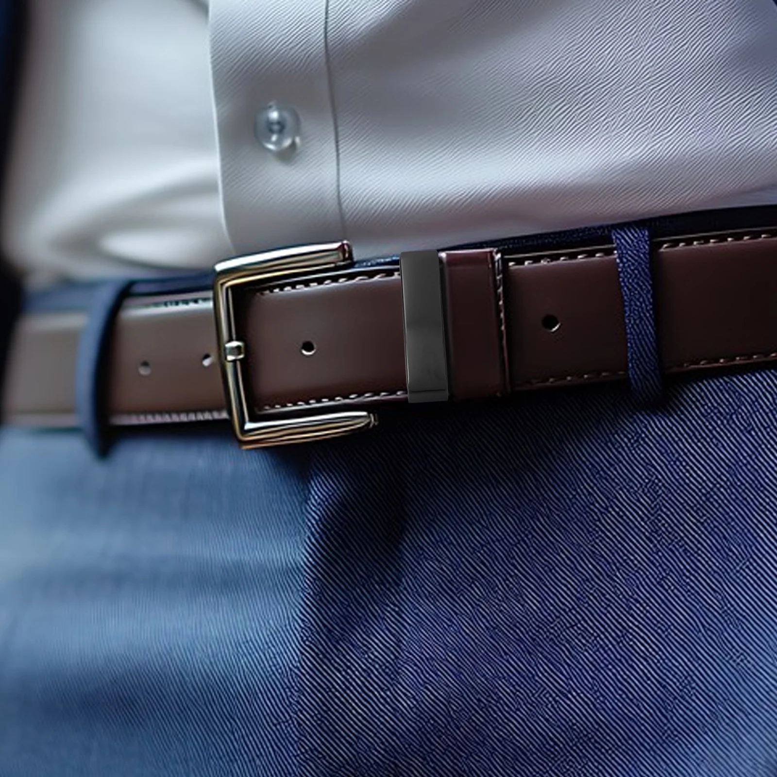 2 قطعة حلقة معدنية مستطيلة حلقة حلقة حارس أسود موصل متين لاستبدال إكسسوارات مشبك حزام الحزام للرجال