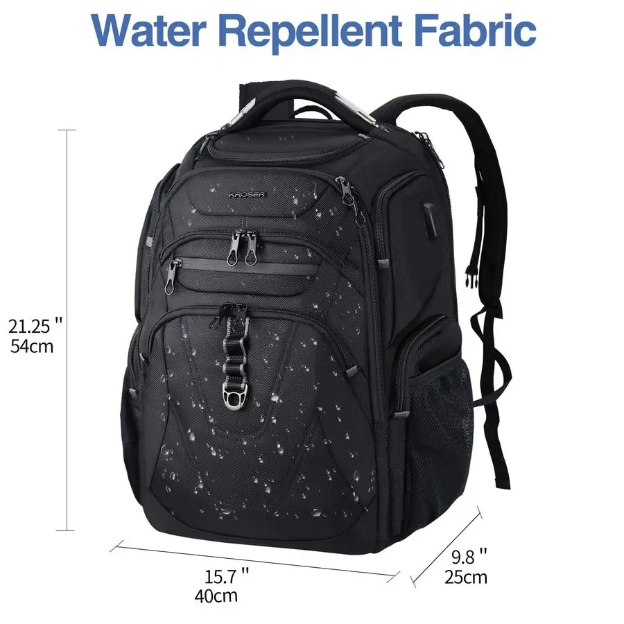 TSA Friendly Reise-Laptop-Rucksack, 18,4 Zoll XXXL Gaming-Rucksack, wasserabweisender College-Tagesrucksack, Business-Rucksack mit RFID Po