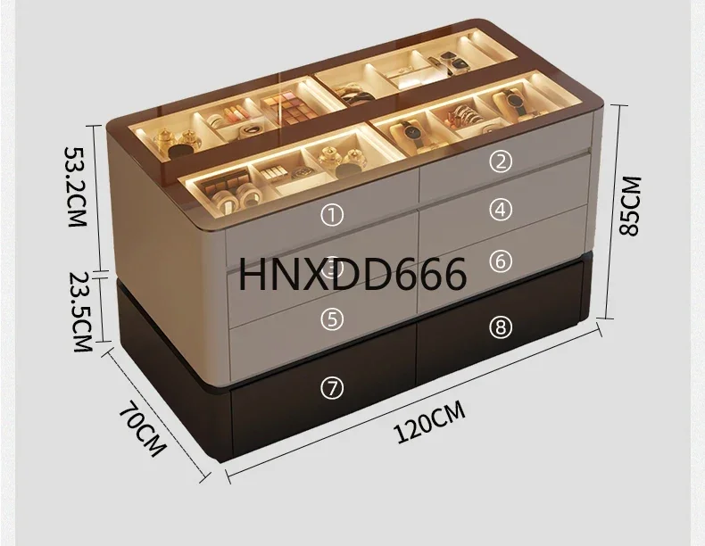 

Cloakroom Nakajima Cabinet Light Luxury Jewelry Display Storage Nakajima Terrace Decorative Cabinet