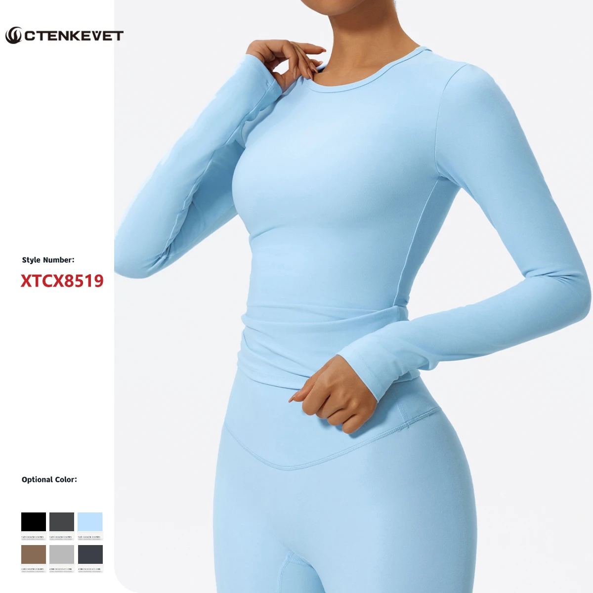 

Ctenkevet женская спортивная футболка с длинным рукавом, повседневная уличная осенне-зимняя одежда для спортзала и фитнеса, рубашка для йоги, женский топ для тренировок с эффектом пуш-ап