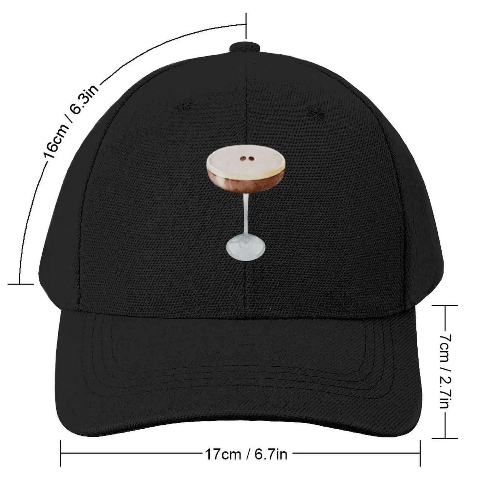 Espresso Martini Cocktail Baseball Cap Sun Hat For Children Streetwear Hat Beach Visor Men Caps Women's