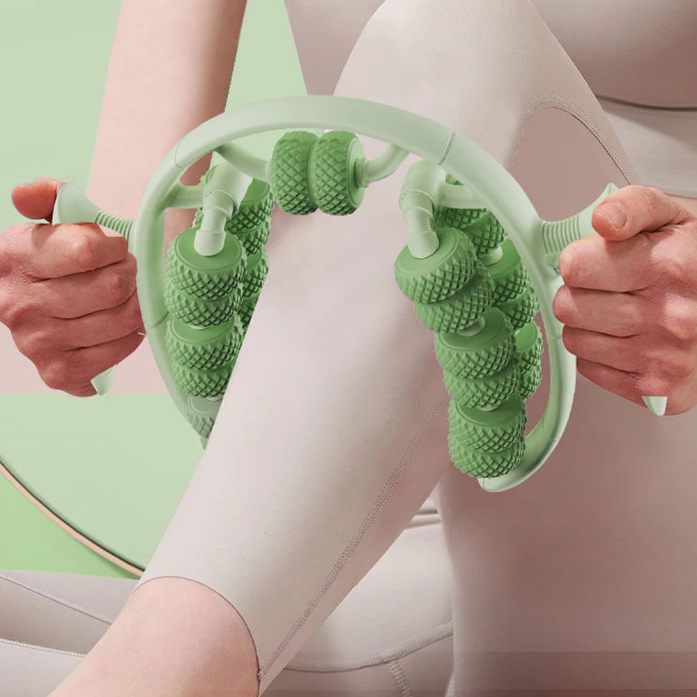 1 Stück 26 Rad Ringförmiges Beinklemmmassagegerät 360-Grad-Drehung Multifunktionales Cellulite-Massagegerät Handheld Glattes Werkzeug – Detail 4