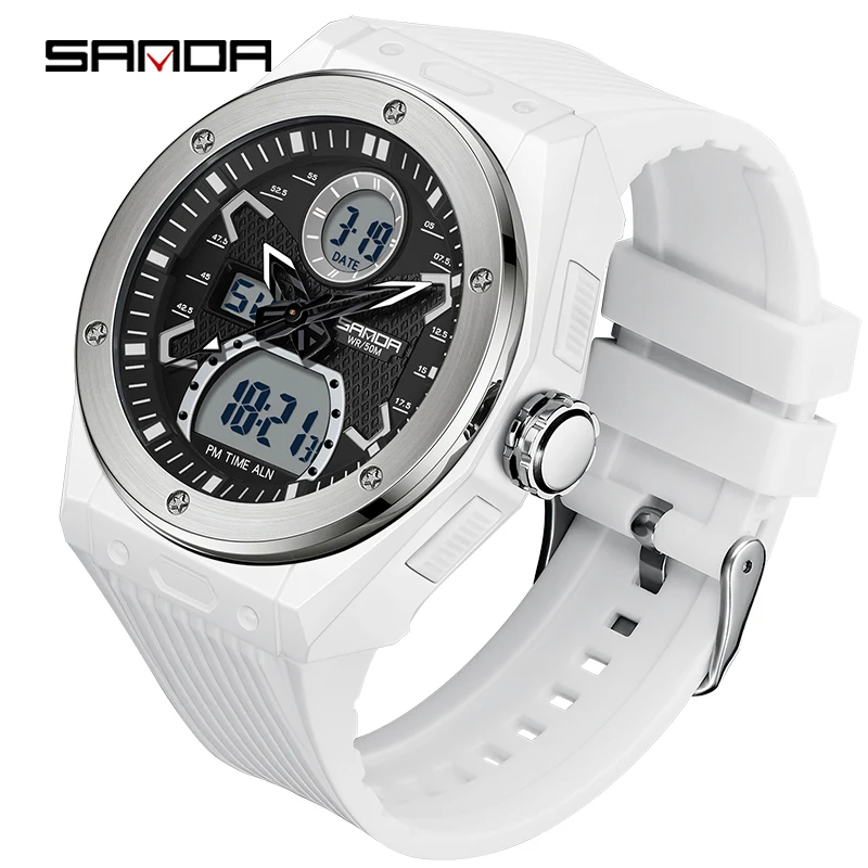 SANDA Top Brand 2022 New Men\'s Watches Sport Military Quartz Watch for Men Digital Watch 30M Waterproof Clock Relogio Masculino