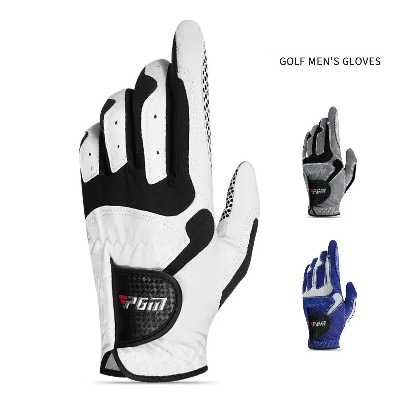 

1Pc Men Golf Gloves White Breathable Microfiber Cloth Fabric Sport Hand Glove Wear Single Left Handed Batting Anti-Slip