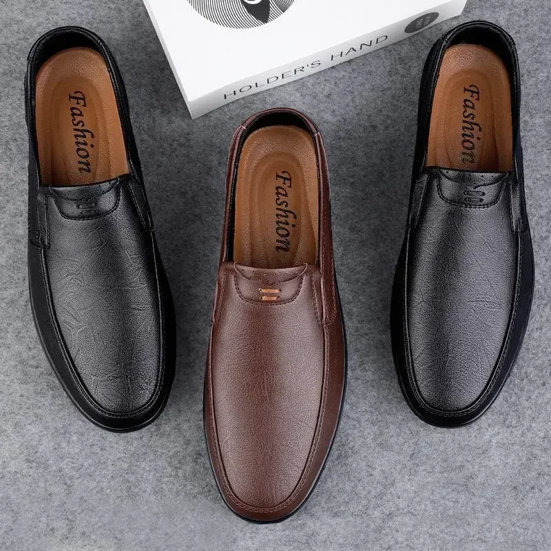 

Men's Shoes Men's Shoes New Soft Bottom Leather Shoes Men's Leather Business Casual Moccasins Trend