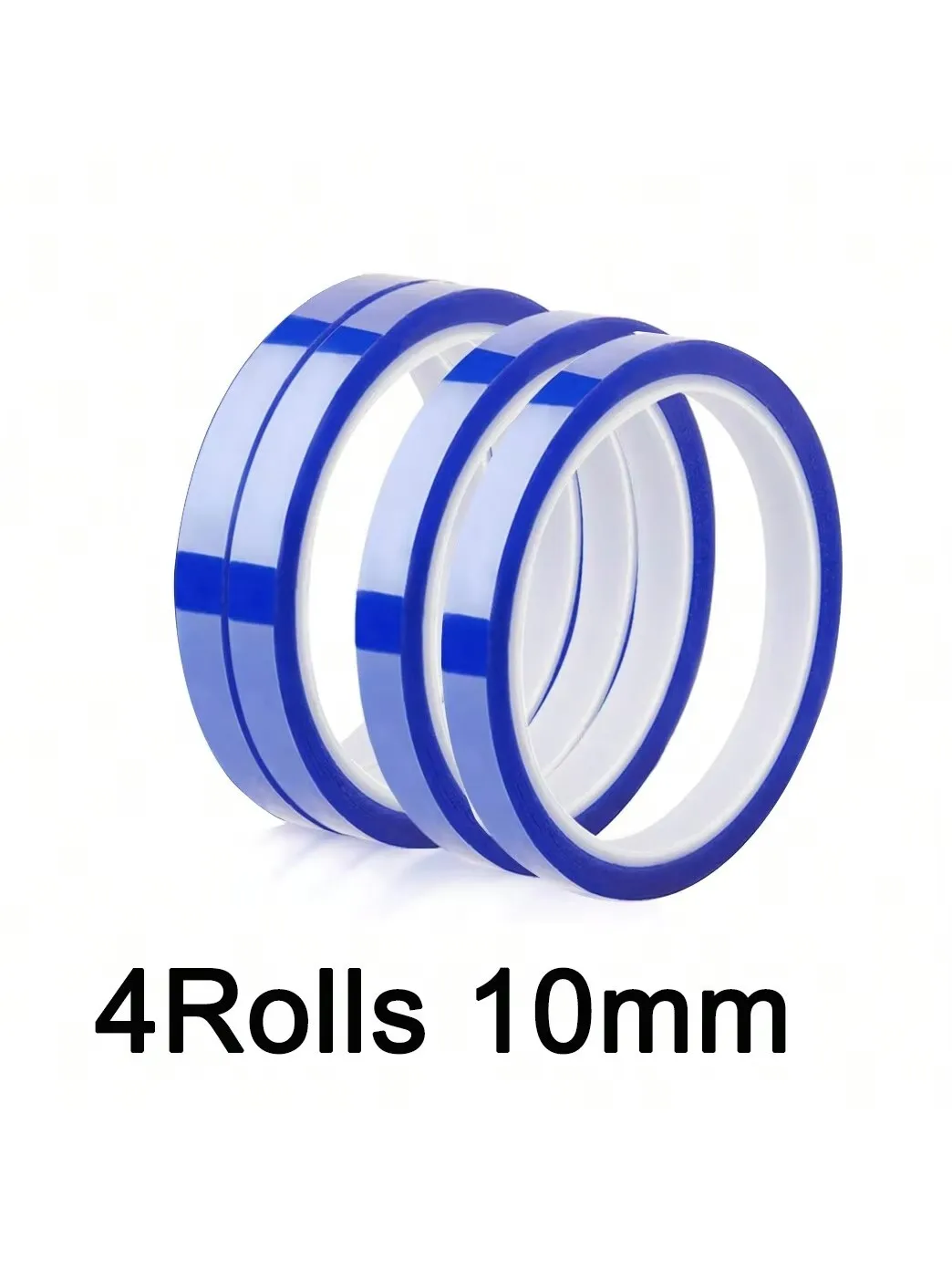 

4rolls Blue Heat Tape 10mm X 33m Sublimation Blanks Thermal Tape No Residue Heat Transfer Heat Press Adhesive Tape