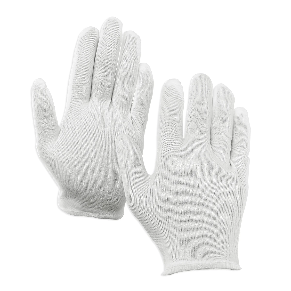 

8 Pairs White Nylon Gloves Lightweight Protective Film Handling Working Sun Protection for Slides Pictures Coins