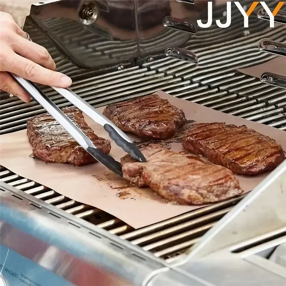 JJYY 5 Pcs Oven Heat Resistant Non-Stick Grill Mats , Teflon Oven Mats, Grill Mats for Microwave, Electric Oven and Grills