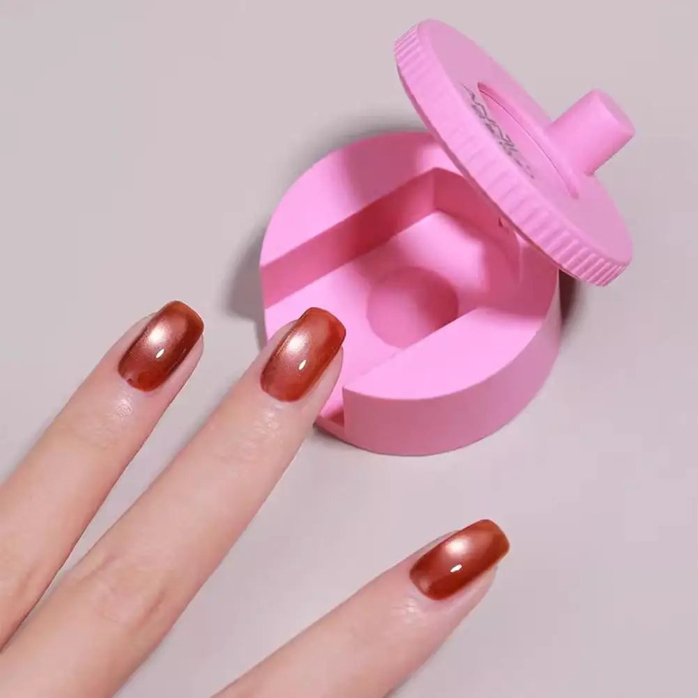 Innovative Disc Nail Cat Eye Magnet N52 Strong Magnetic For Random Glass Bead Shape Pink Manicure Tool