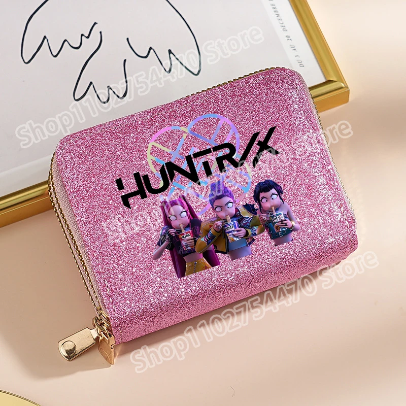 جديد KPop شيطان الصيادين الاطفال المحفظة أنيمي طباعة محفظة نسائية للعملات المعدنية الفتيات الكرتون المحمولة مفتاح المال تخزين أكياس الأطفال هدايا عيد ميلاد
