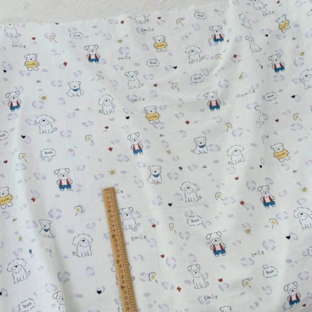 cotton fabrics  Baby Clothing Fabric Double-Layer Gauze Cotton Cartoon Animal Cotton Skirt Pajamas Home Clothing diy 원단