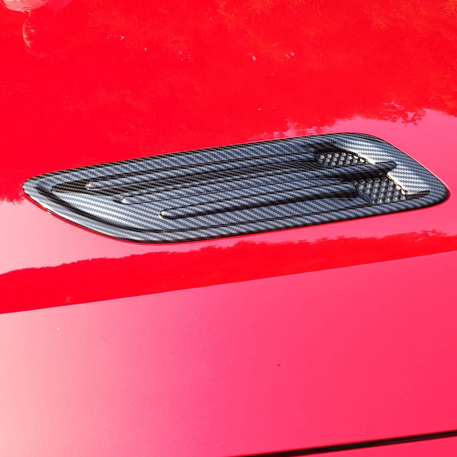 Car Hood Air Hole Trim Cover Engine Heat Dissipation Outlet Frame Decoration For Kia Stinger 2018-2023 Exterior Mouldings