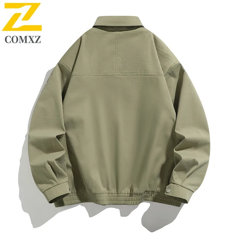 Maxbarley Men Plus Size Casual Stand Collar Jacket 2025 Loose Fit Slim Coat Comfortable Lightweight Fashionable Trendy Outerwear