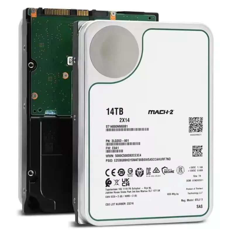 2pcsBest Price Exos X14 St14000Nm0001 Exos X14 14Tb 700Rpm Sas 1Gbps 3.5-Inch Hard Drive Hdd