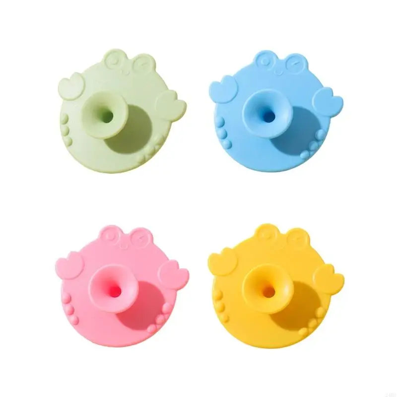 

Silicone Baby Skin Brush 2 In 1 Cleansing Tool Cartoon Massaging Bath Essential 24BE