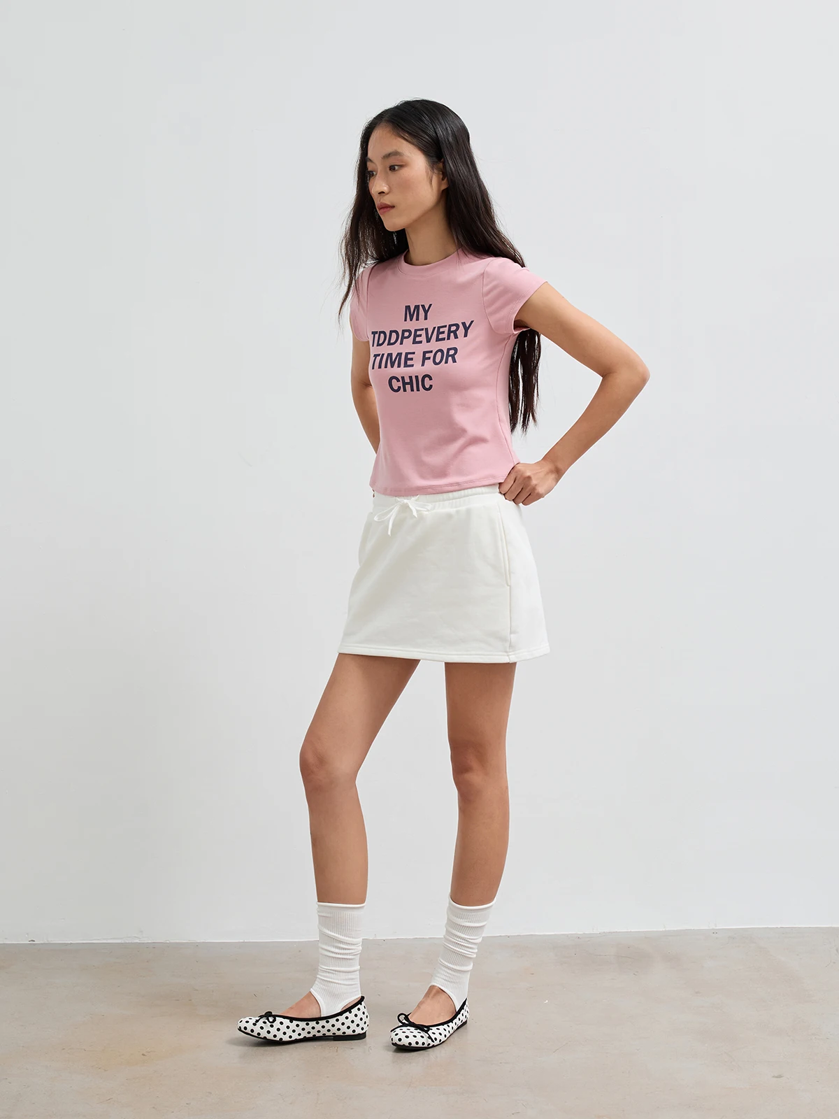 

TDDP Casual Sports Half Skirt Elastic Waist Slimming Short Skirts Women's Summer New Style Walking Skirt Straight Tube Skirt