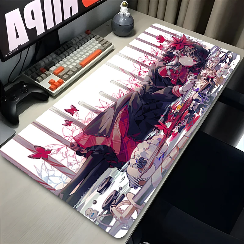 

Large Waifu Magical Girl Witch Trial Extra Large Thick Mouse Pad Non Slip Rubber Base Stitched Edge Desk Mat For PC Laptop Cute