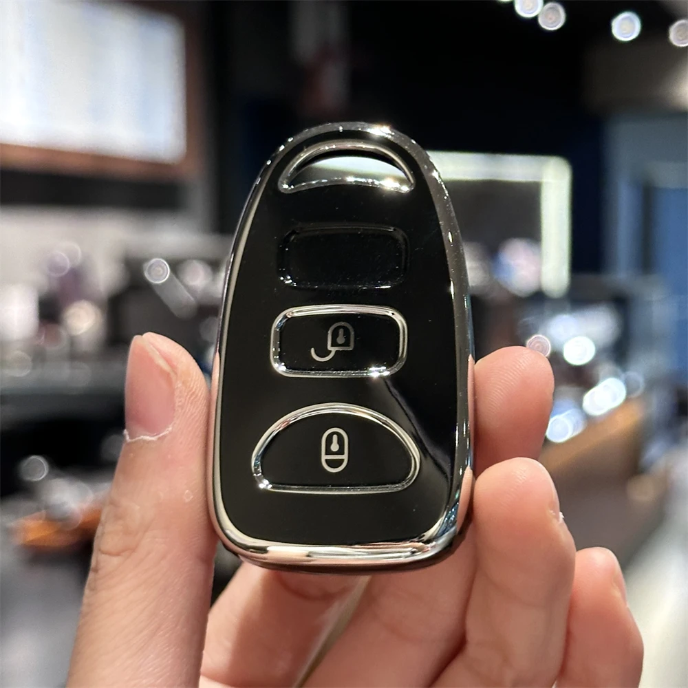 Key Fob Cover Keyring Car Keychain for For Hyundai Elantra Santa Fe Accent Tucson