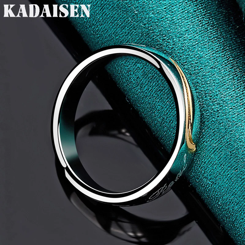 925 Sterling Silver Smooth Round 7-10# Ring For Women Wedding Party Fashion Charm Jewelry