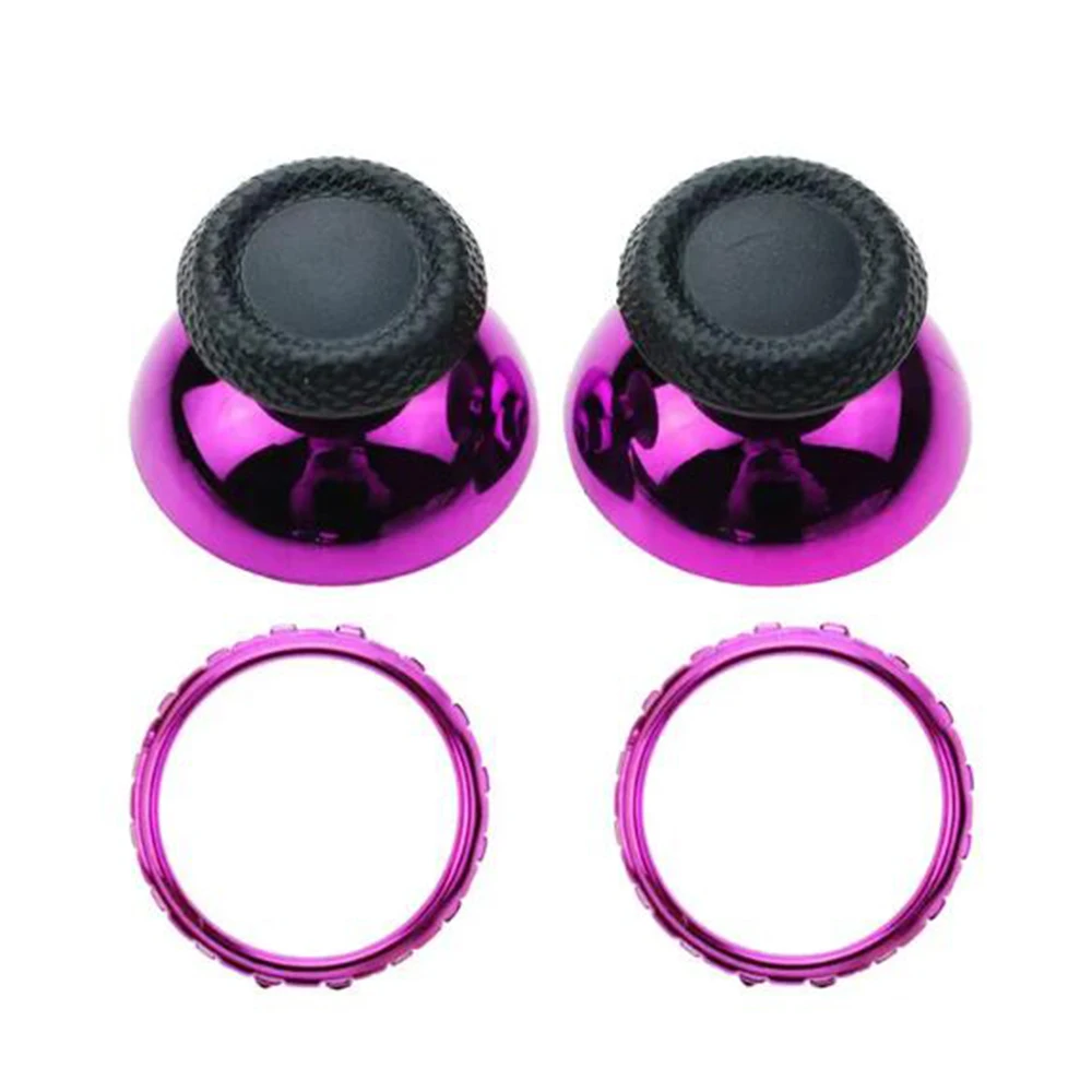 PS 5コントローラー用のクロームサムスティックアクセントリング、3Dアナログジョイスティックキャップ、交換用アクセサリー、1セット