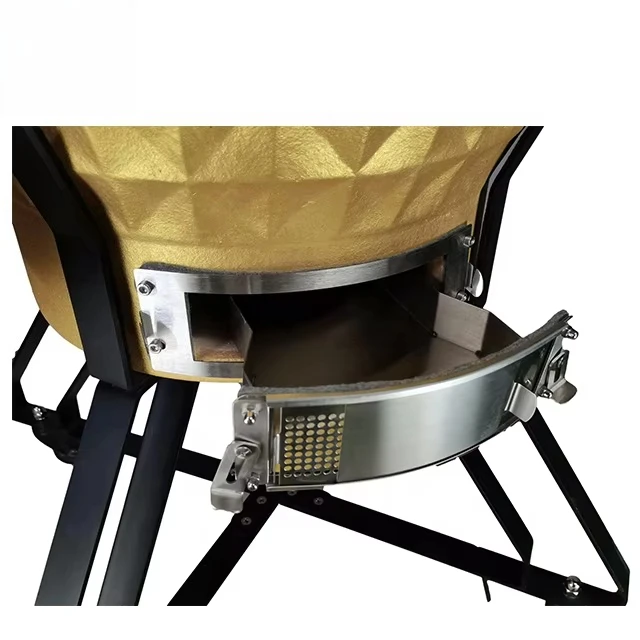 24inch  Diamond Pattern Gold Kamado Grill Luxury Household Using in BBQ Grill