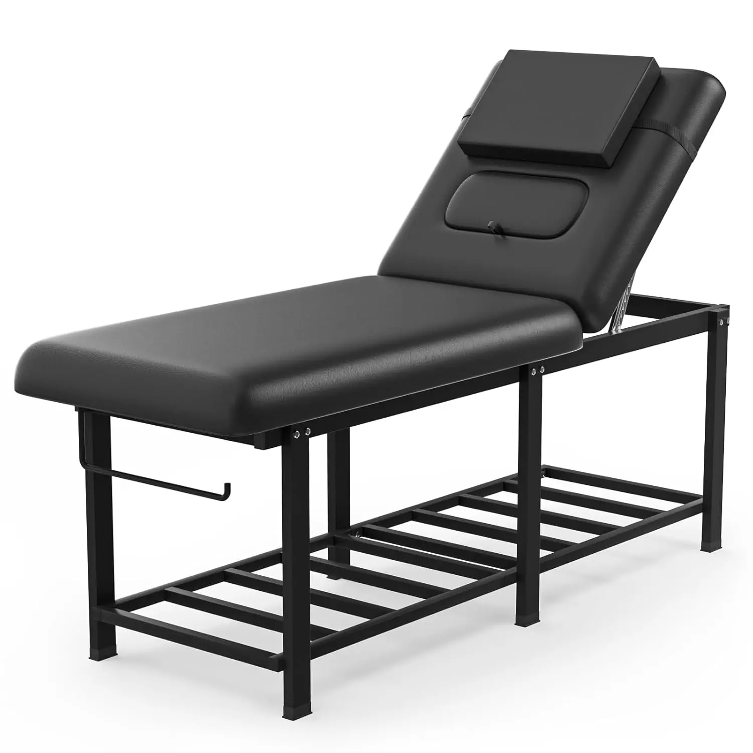 

Heavy Duty Stationary Massage Bed with Backrest & Storage, Treatment Spa Facial Physical Therapy, 24.4''×70'', Customized