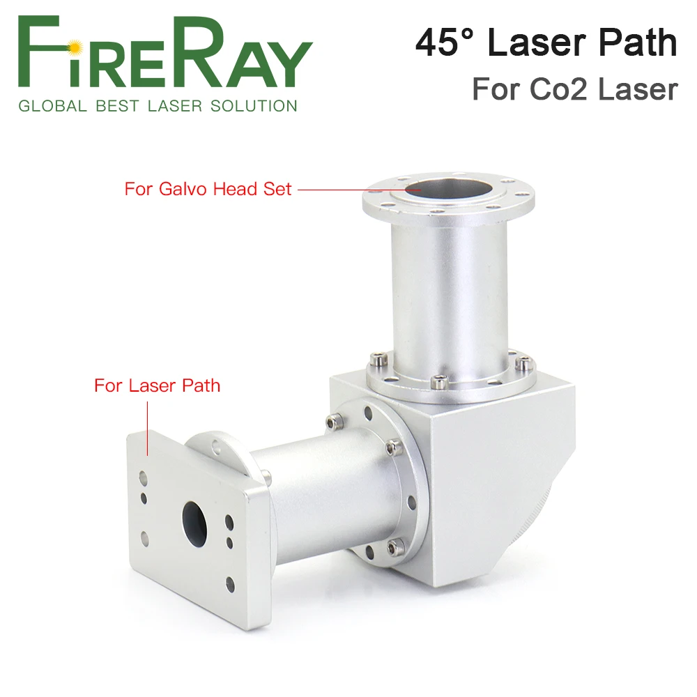 تحويل FireRay-Galvanometer ، مسار ليزر لثاني أوكسيد الكربون والألياف ، علامة جزء في الألياف ، التعليم بالليزر ، آلة الحفر ، 45 درجة
