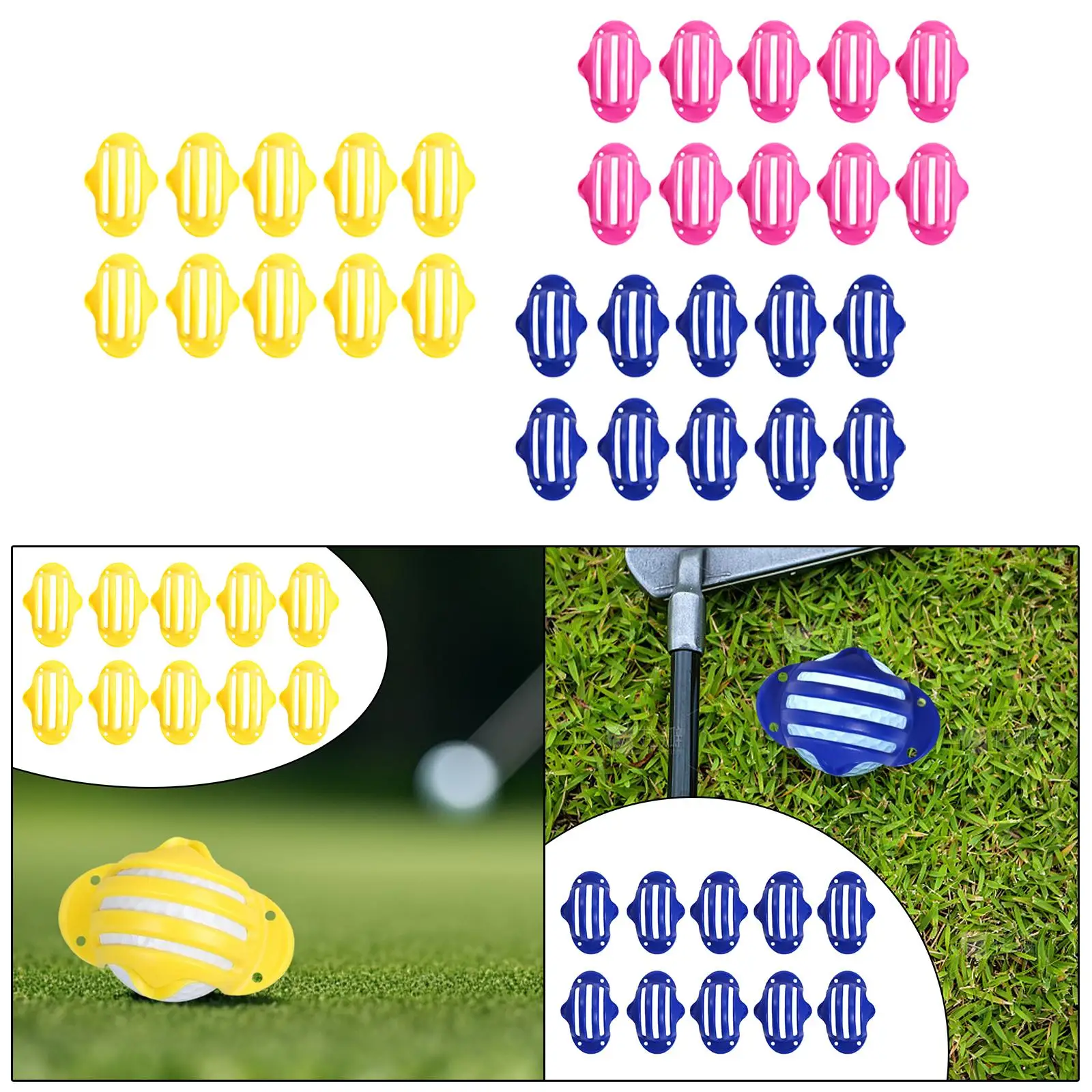 10Pcs Golf Ball Line Liner Ball Identifiers Practical Alignment Tools Golf