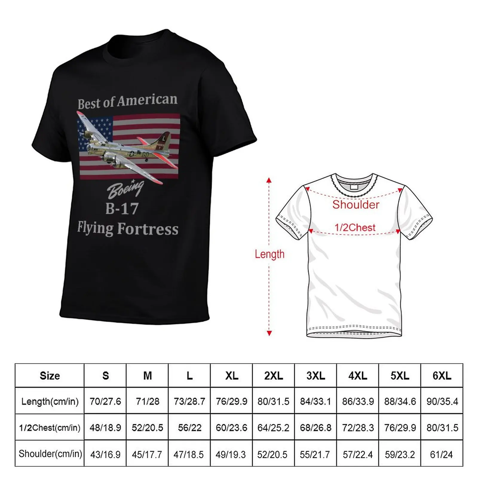 The best of American B-17 Flying Fortress T-Shirt custom t shirt customs quick-drying heavy weight t shirts for men