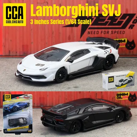 1/64 Lamborghini SVJ Toy Car Model CCA MSZ 1:64 Diecast Miniature Free Wheels Collection Suitable for Hot Wheels Gift Children