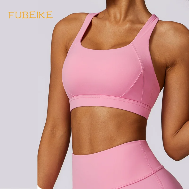 FUBEIKE Tight Yoga Vest Sports Underwear Beauty Back Women Fashion Summer Tops Gym Woman Sexy Costume Running Workout Sportswear