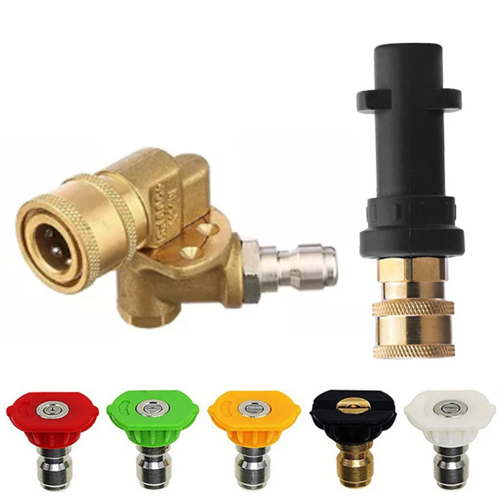 1 4 Quick Connect Fitting Pressure Washer Nozzle Adjustable Angle Water Jet Tips For Karcher Professional Cleaning
