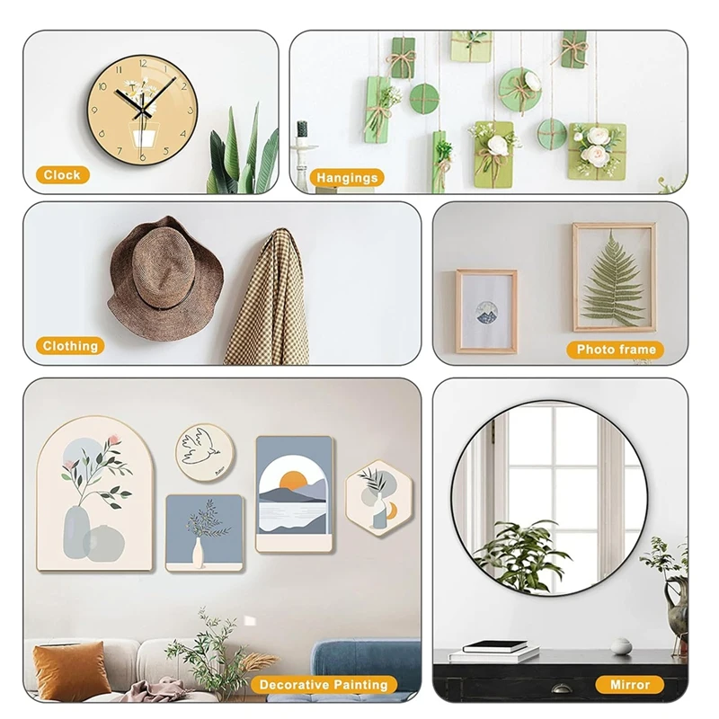 220 Pcs Picture Hangers, 5 Sizes Picture Hanging Kit, Picture Frame Hangers,Frame Hanger Kit For Picture,Canvas, Mirror