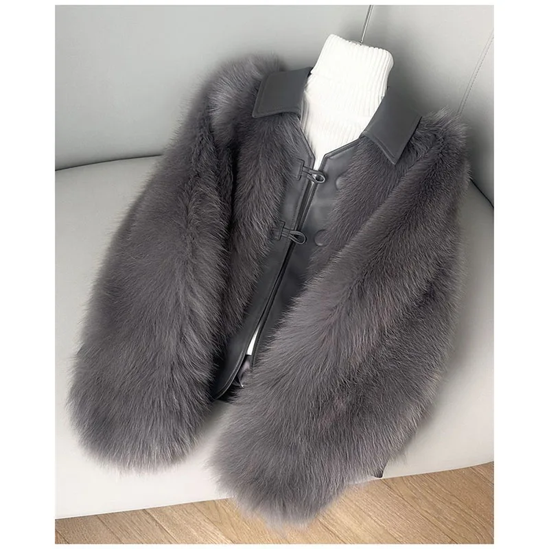 2024 New Temperament Imitate Fur Coat Women Young Short Temperament Ladies Autumn And Winter Mao Mao Coats Female Jacket