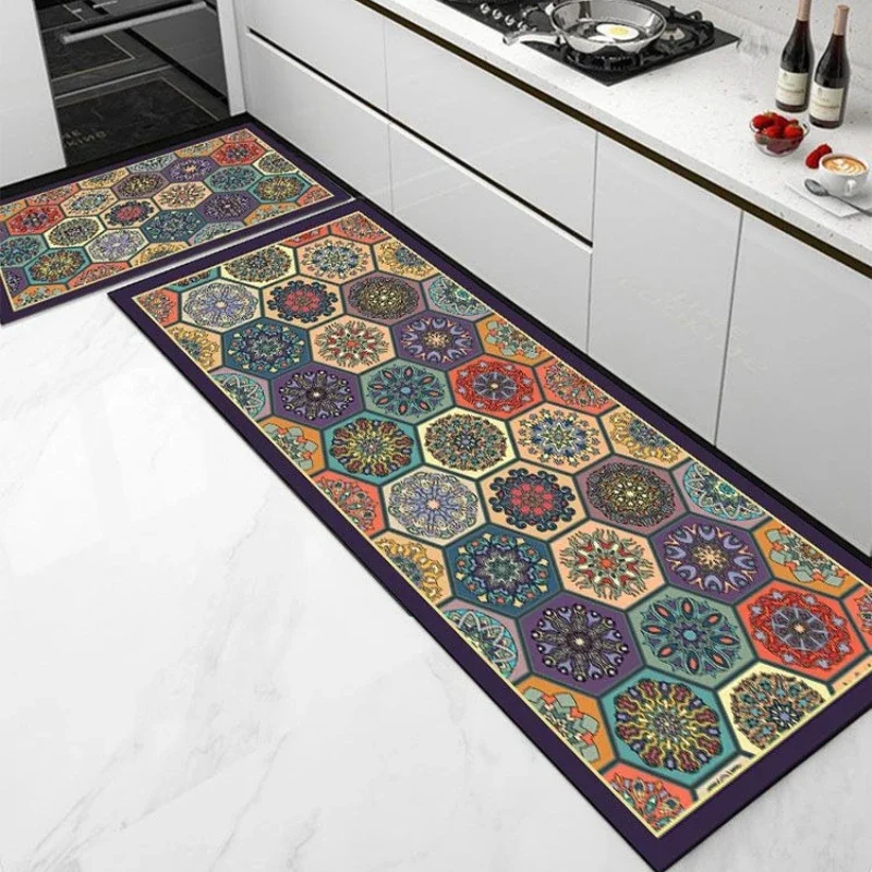 Spanish Style Kitchen Diatomaceous Earth Floor Mat Absorbent Non Slip Restaurant Floor Mat Door Mat Washable Household Carpet